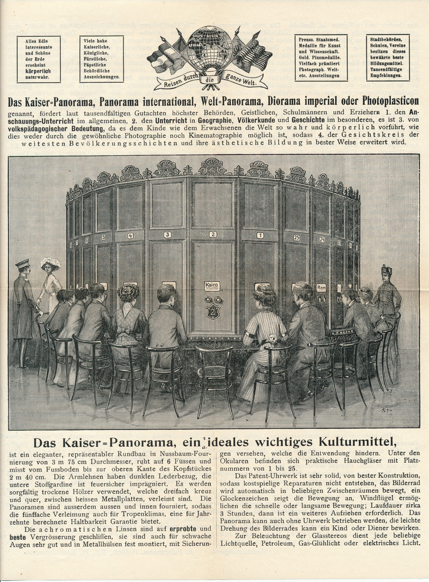 Рекламный проспект Международного императорского форума. Девиз на логотипе компании гласил: «Путешествия по всему миру».