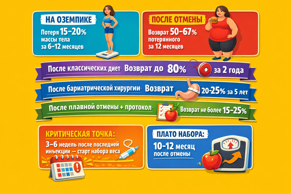 На препарате vs. «после отмены»
