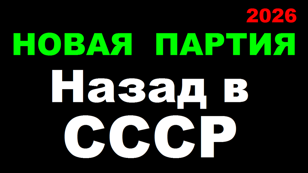 Новая партия «Назад в СССР»