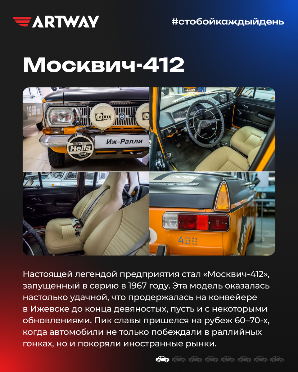 Настоящей легендой автозавода Иж стал «Москвич-412», запущенный в серию в 1967 году.