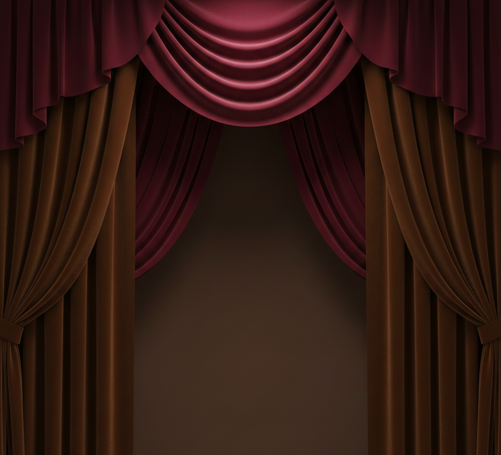 Четыре ключевых элемента: арлекин, кулисы, падуги и задник образуют единую систему маскировки сценического пространства