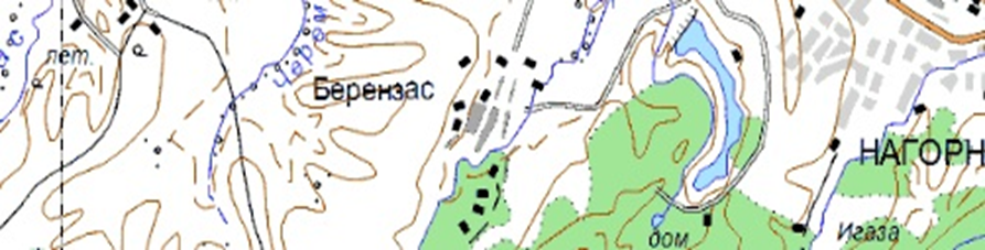 Фрагмент карты, 80-е годы.