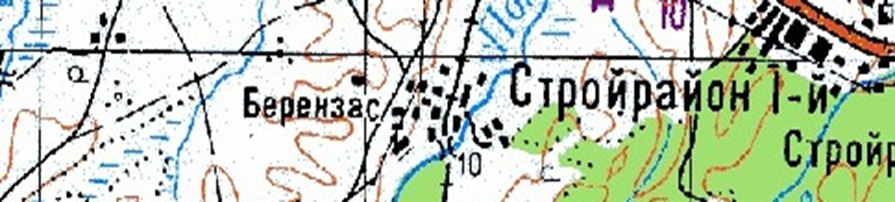 Фрагмент карты, 60-е годы.