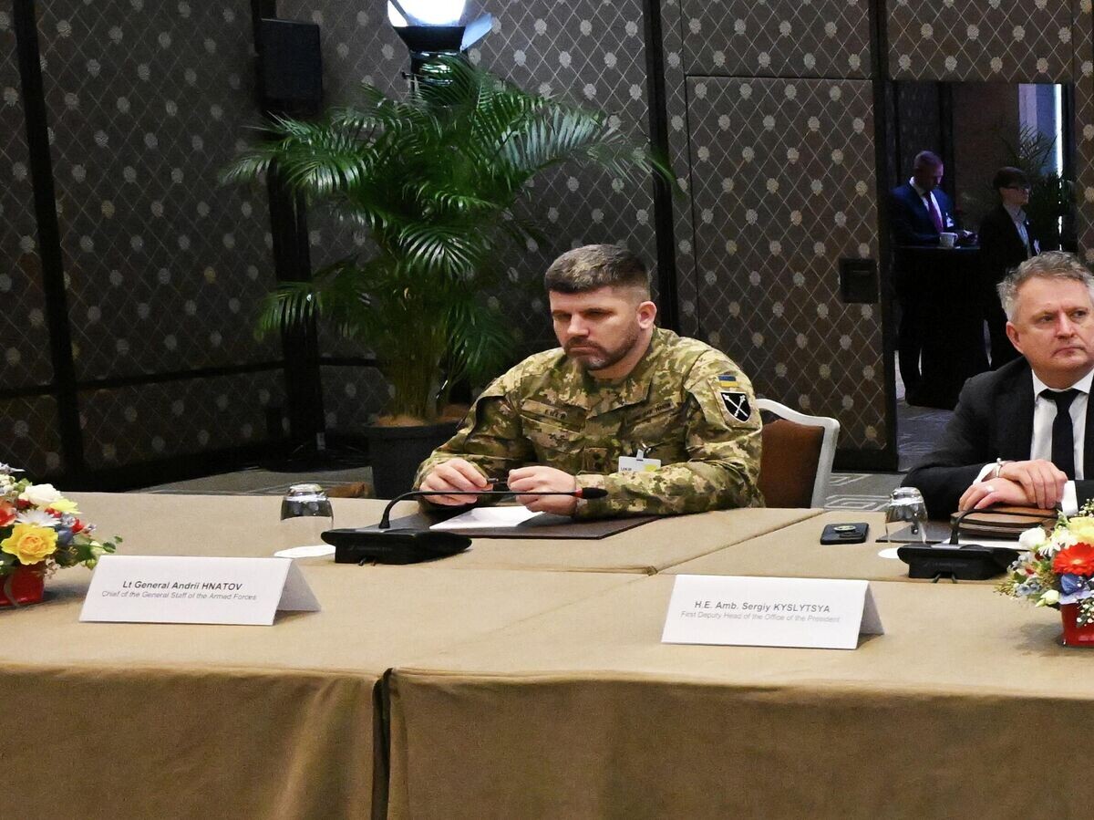    Андрей Гнатов и Сергей Кислица во время переговоров в Женеве | © РИА Новости / Екатерина Чеснокова