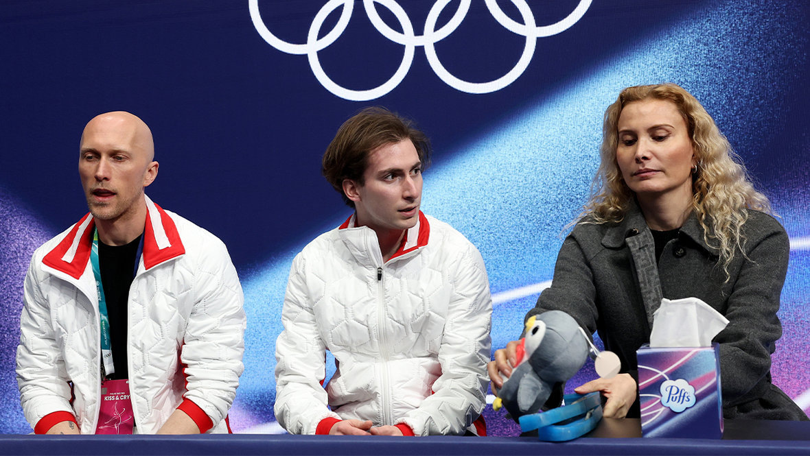    Бенуа Ришо, Ника Эгадзе и Этери Тутберидзе. Getty Images