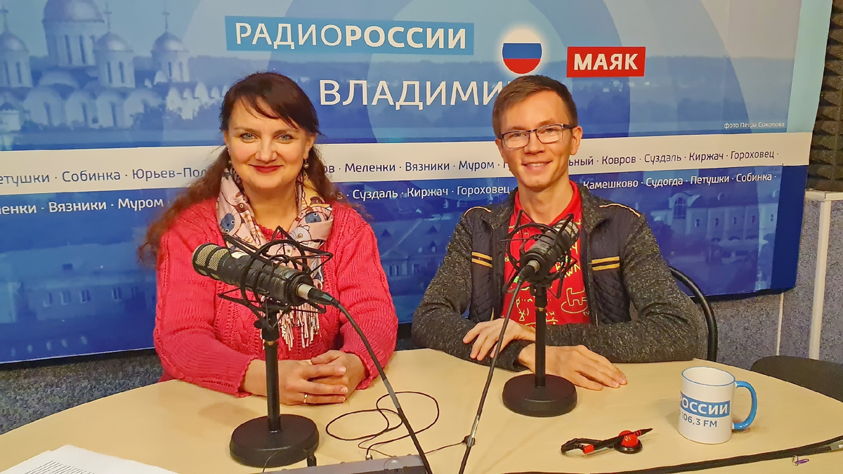Мы с Тимуром Халиуллиным в студии радио России-Владимир
