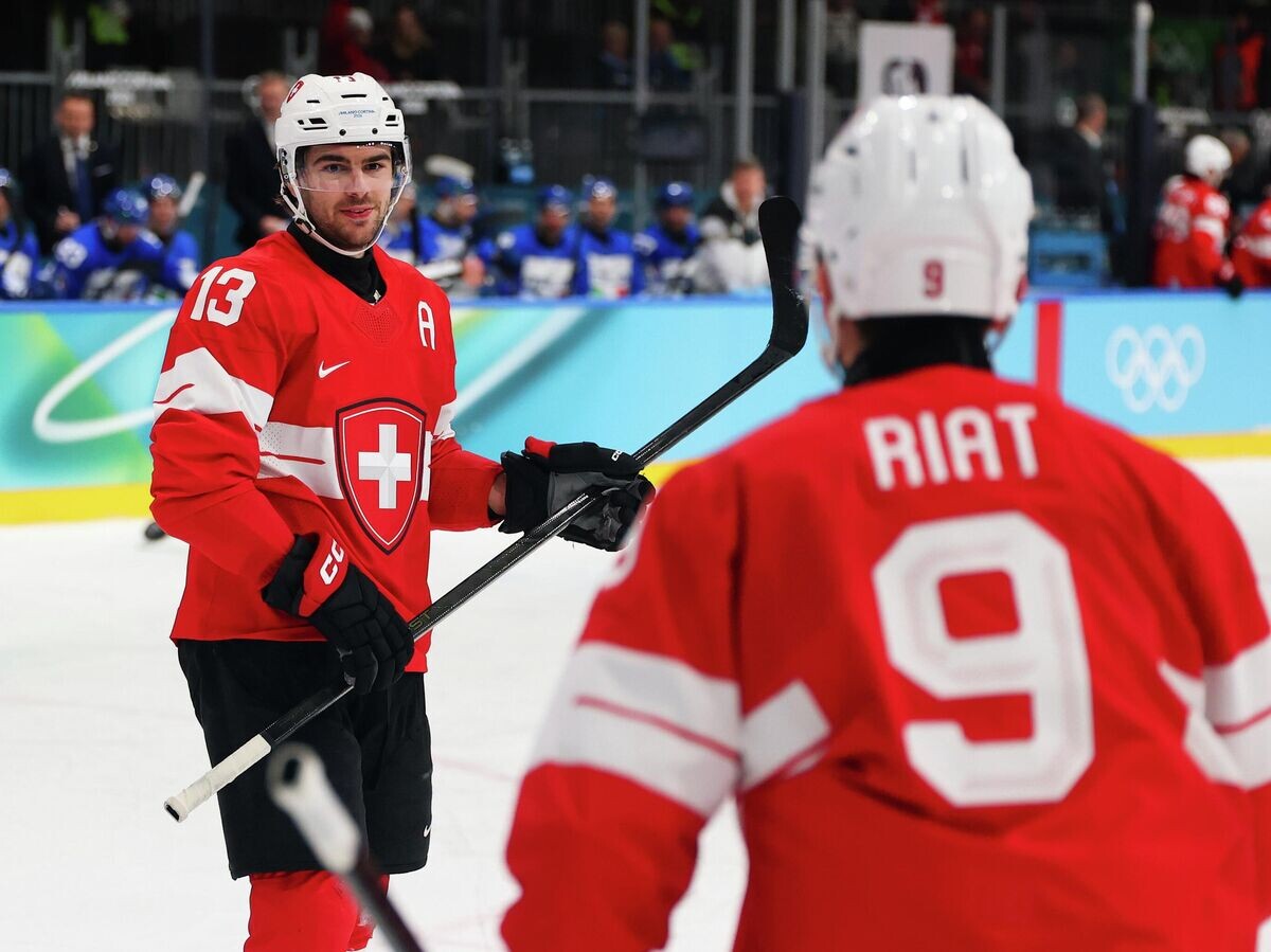    Хоккеисты сборной Швейцарии | © Getty Images / Gregory Shamus
