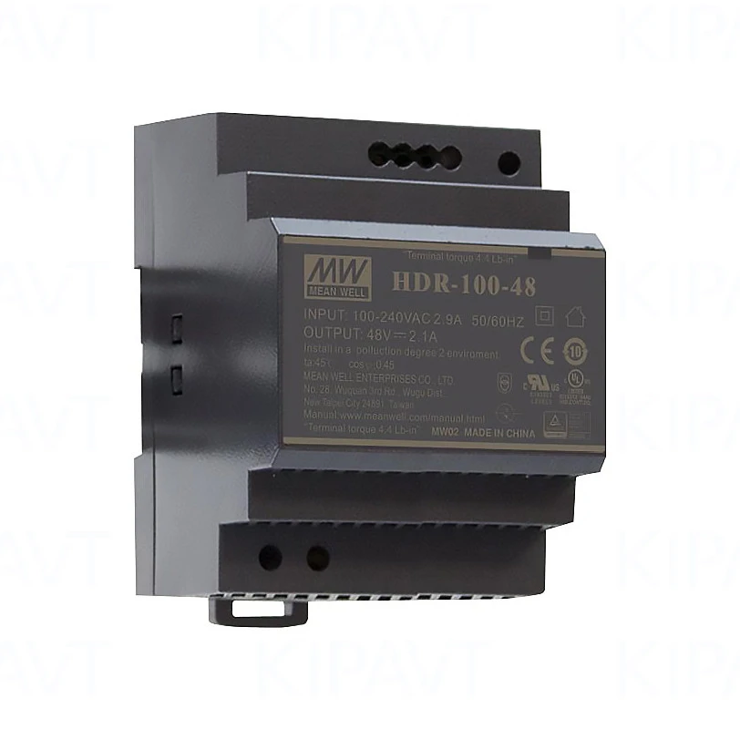 Блок питания Mean Well HDR-100-48 &mdash; ультраузкий и компактный