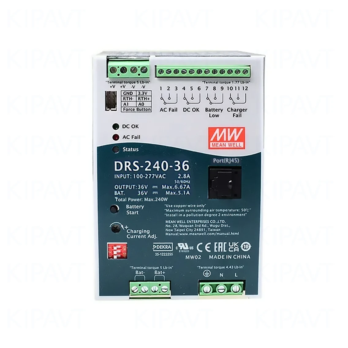 Блок питания Mean Well DRS-240-36 &mdash; про мощность и многофункуиональность