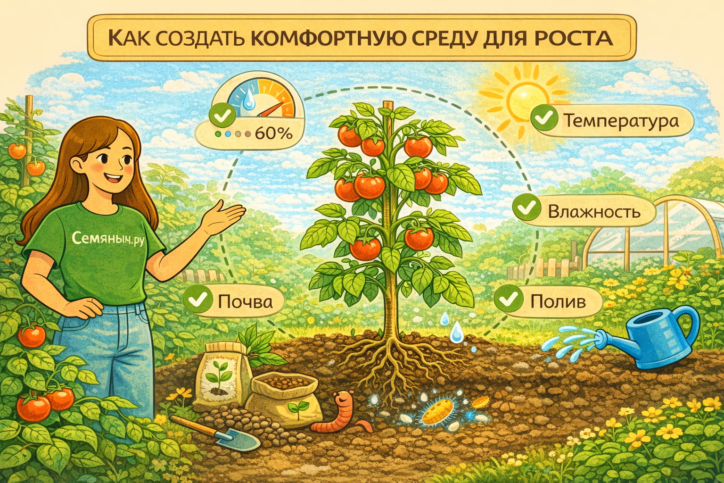 Растение в гармоничной и сбалансированной среде роста