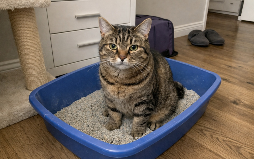  Если питомец внезапно начал гадить без видимых причин, то стоит отвезти его к ветеринару. Фото: сгенерировано нейросетью