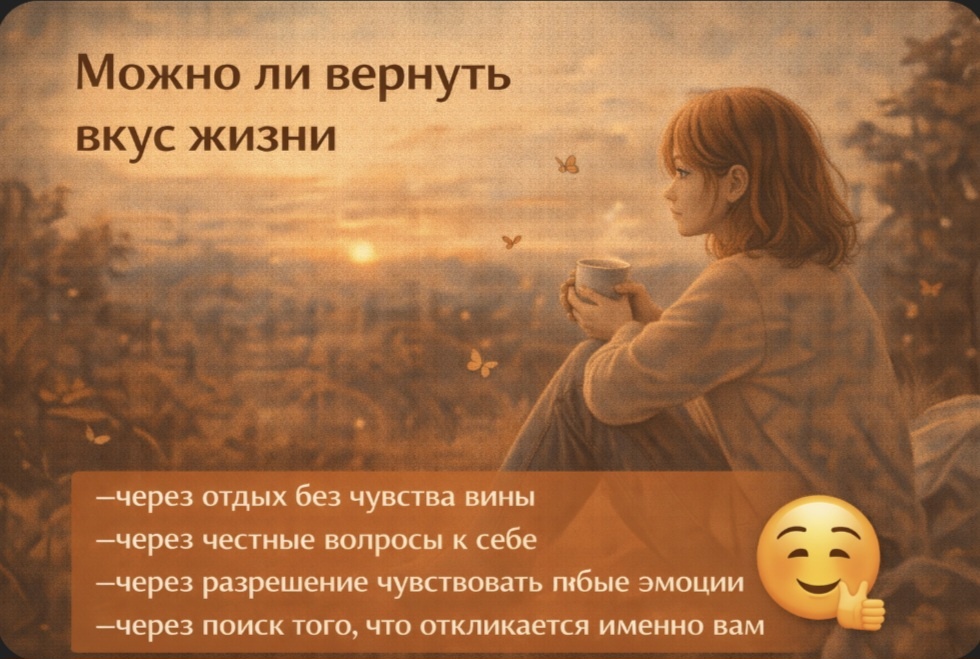 Можно ли вернуть вкус жизни