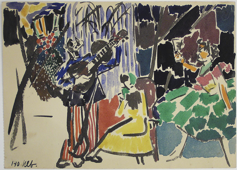     Николай Иванович Евграфов. Карнавал. Эскиз к картине. 1940-1941 год