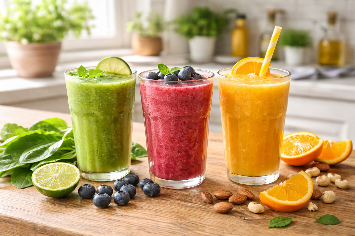Смузи — это не просто перетертые фрукты/овощи, а настоящий витаминный коктейль.