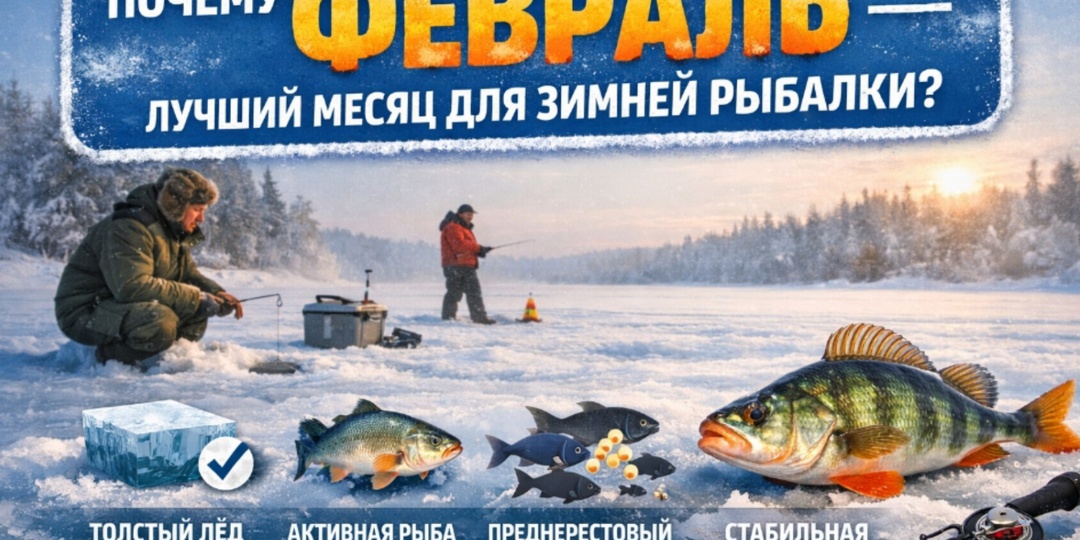 Февраль часто считают лучшим месяцем для зимней рыбалки — и вот почему