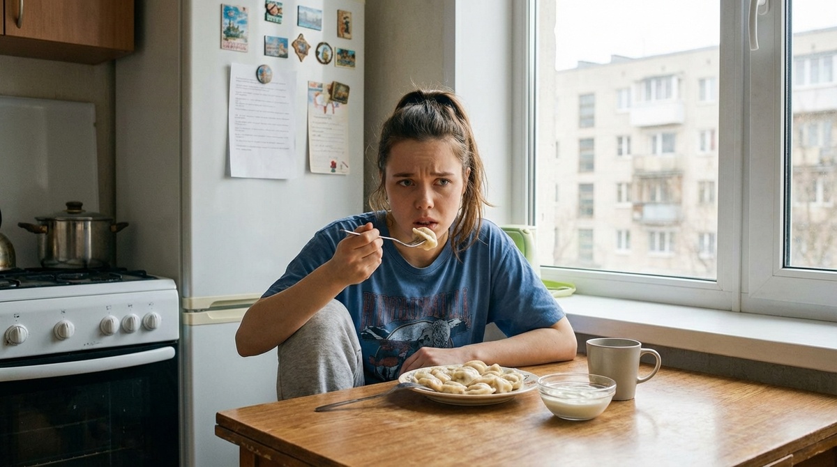 Я ела пельмени – вкусные, чёрт возьми, невозможно вкусные, тесто тонкое, мясо сочное – и чувствовала, как внутри закипает что-то тёмное. 