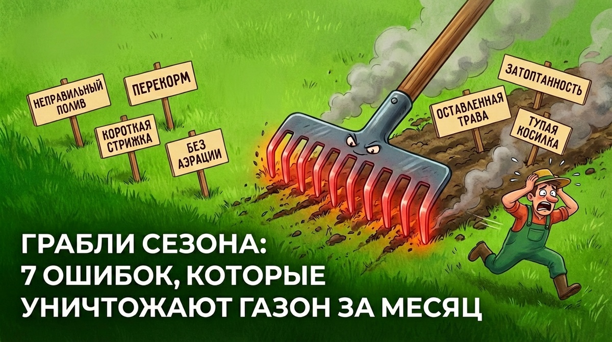 7 ошибок, которые уничтожают газон за месяц