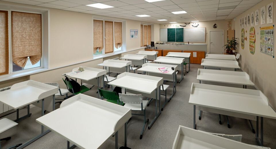    Учебный класс Софьинской средней школы после капитального ремонта в Наро-Фоминском округе / Медиасток.рф