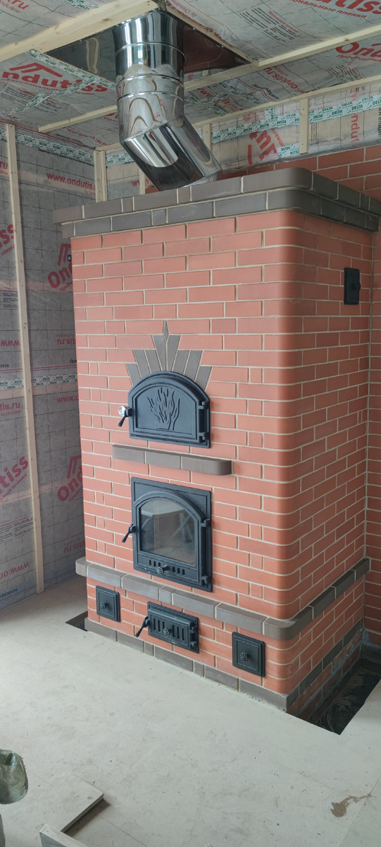 Печь камин с духовкой. Популярная модель.