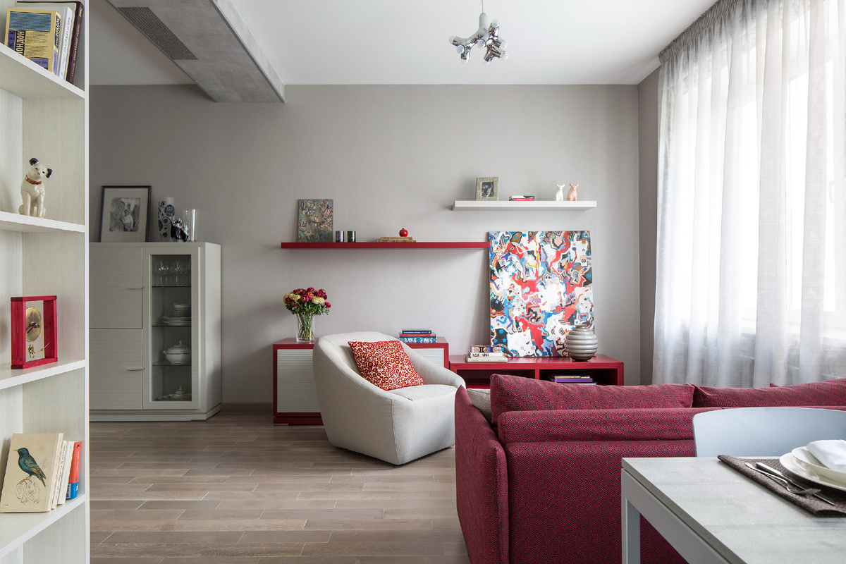 Гостиная, фото Е.Кулибаба, дизайн И.Кривцова. Картина К.Басалаев. Стиль Happy Collections