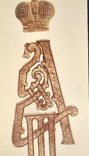 Вензель Императора Александра III на погонах 12-го гренадерского Астраханского полка.