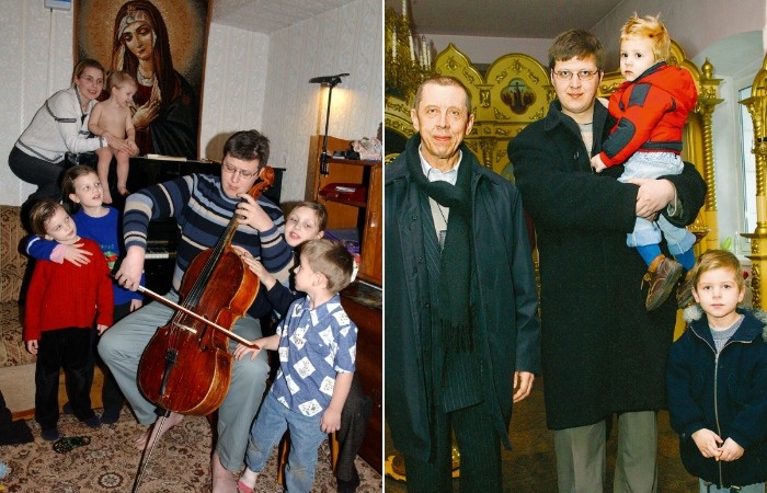 Денис Золотухин с семьей.