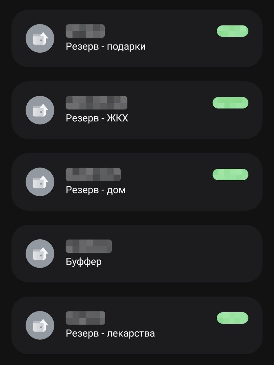 Планирование расходов по продуктам я считаю по-другому, поэтому для них нет отдельного счета