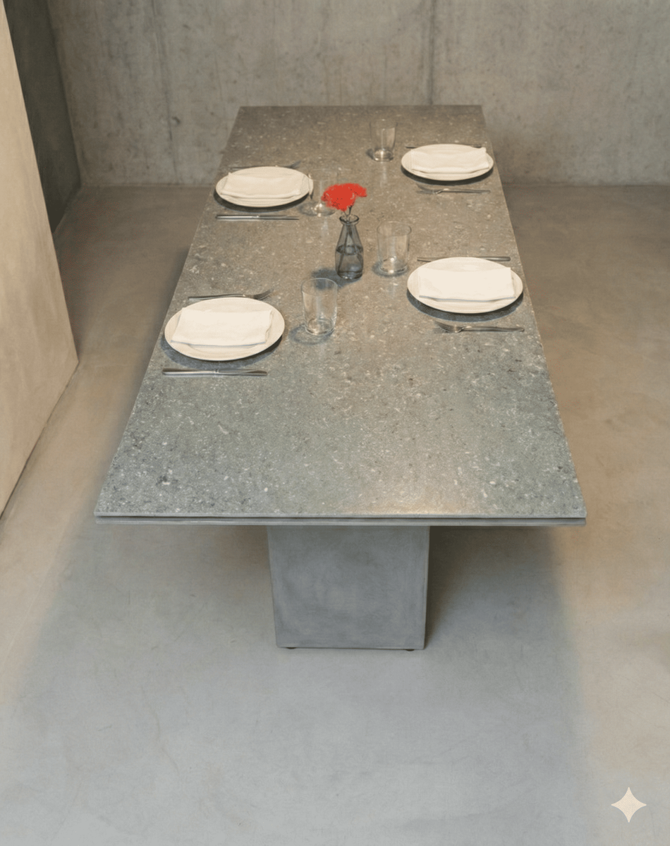 Дизайнерский стол из микроцемента