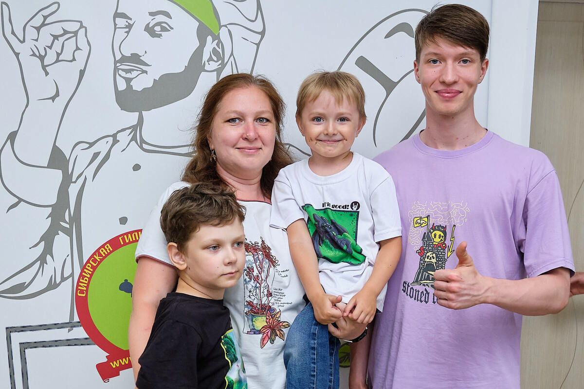 Я с сыновьями и Тимуром на гастрономическом мероприятии