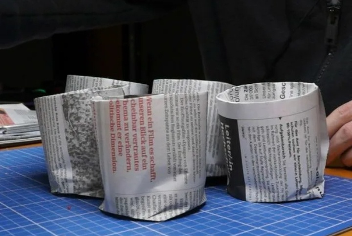 Самодельные стаканчики из газет/фото свободный доступ интернет