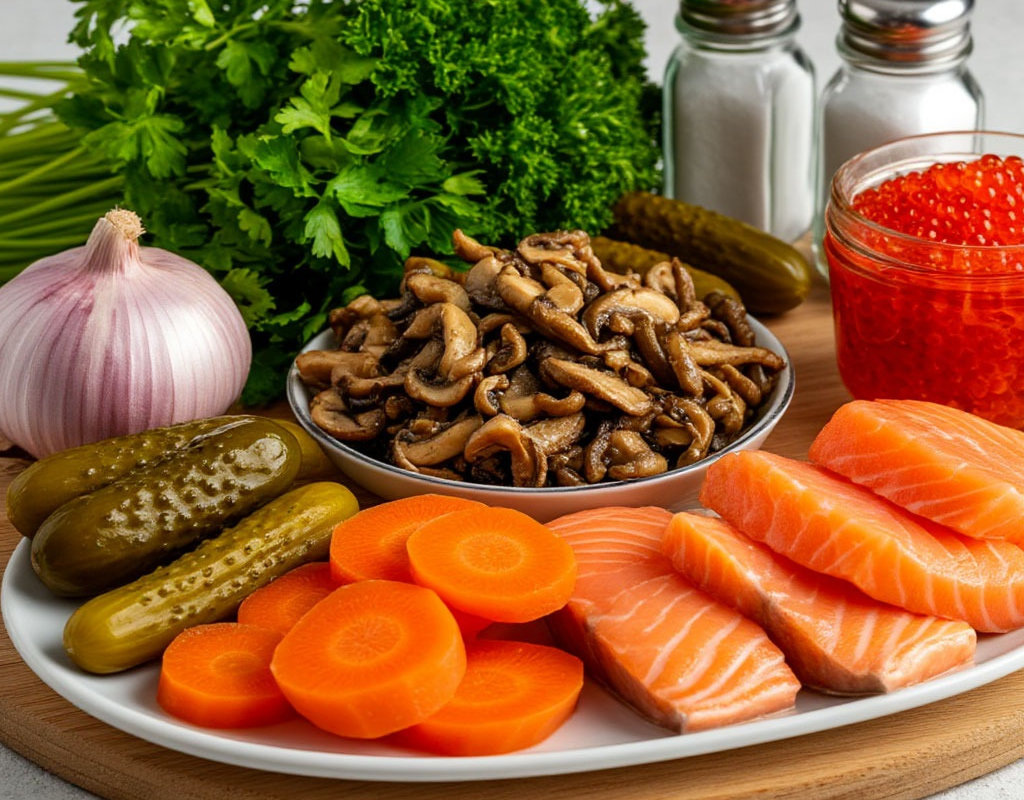 Ингредиенты для супа "Калья".                                                                                                   «Создано с использованием искусственного интеллекта».