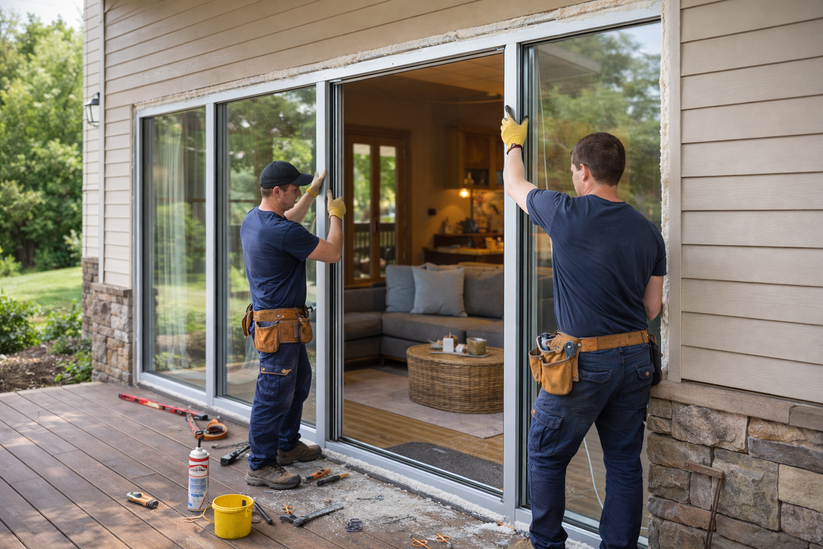 Профессиональный монтаж алюминиевого остекления веранды с соблюдением технологии установки.