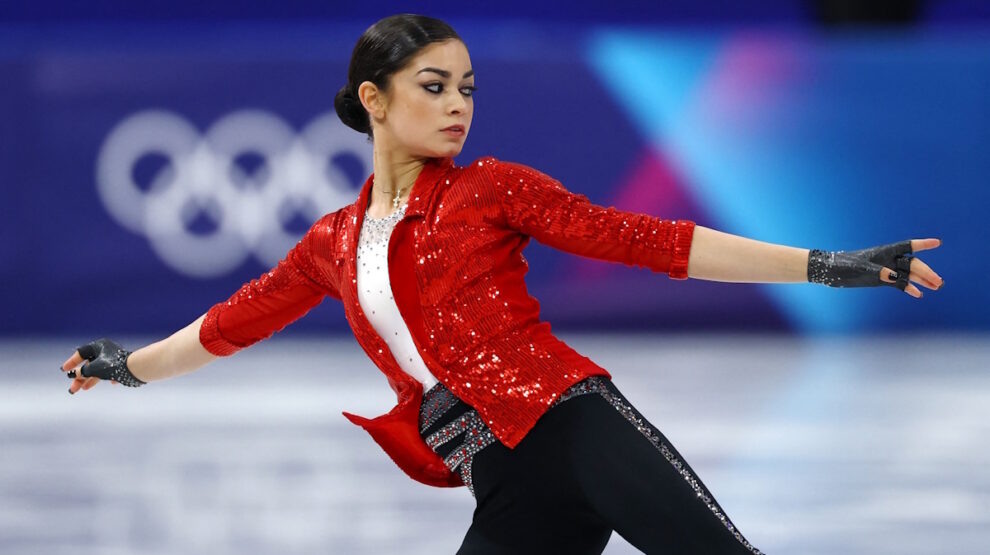    Аделия Петросян на Олимпиаде-2026 в Милане в короткой программе. Фото: REUTERS