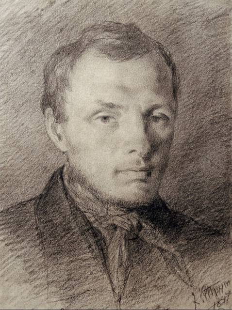    Портрет 26-летнего Достоевского работы Константина Трутовского
