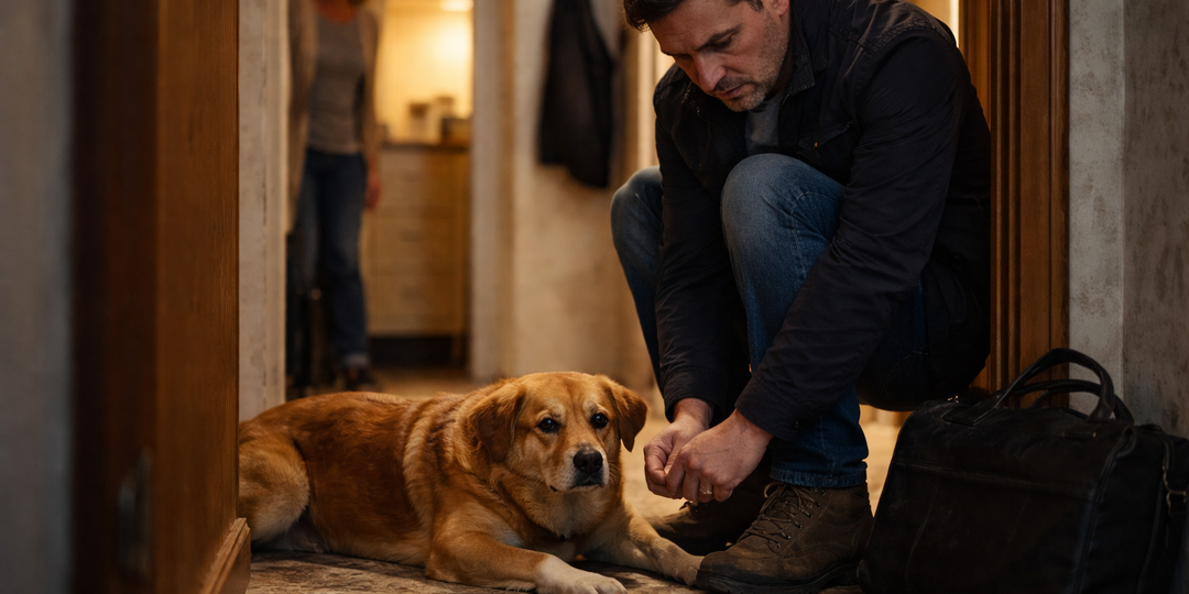 Пёс ложился в дверях и не пускал его “на смену”. Когда правда вскрылась, он всё равно ушёл первым