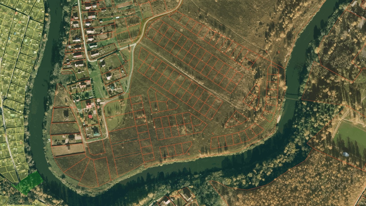 Пример свежеразмежованного участка на ПКК без какого-либо благоустройства