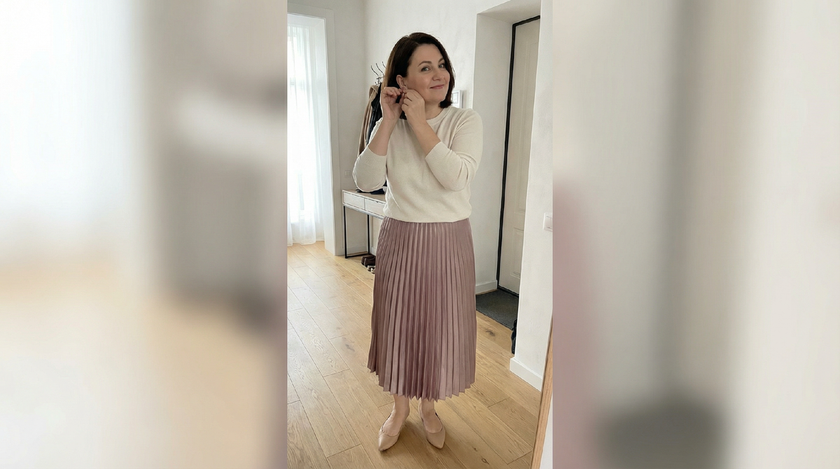 Нюд-тон обуви убирает визуальную границу - нога не «обрывается»