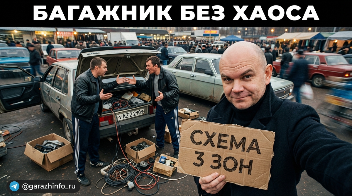   Система "3 зоны" поможет навести порядок в вашем багажнике. Zero8