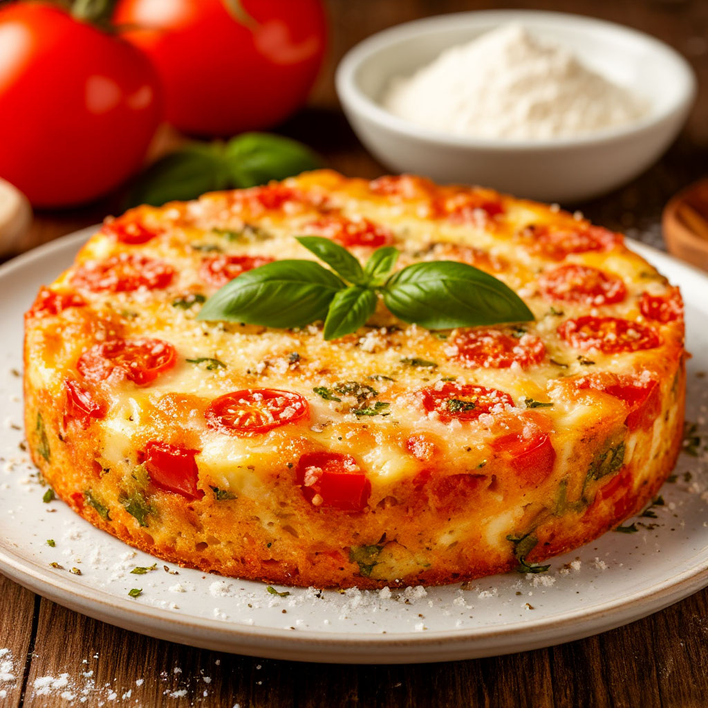 Овощной торт с моццареллой