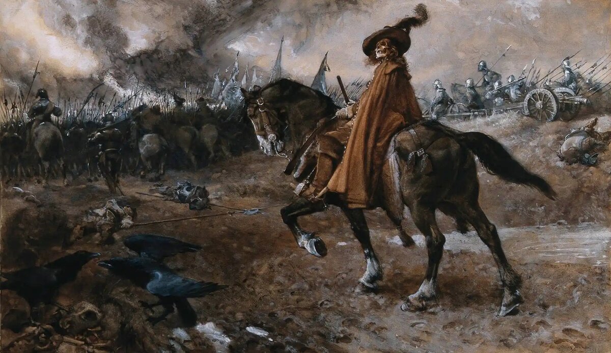     Эдгар Банди. Смерть в облике генерала на поле боя. 1911   
undefined