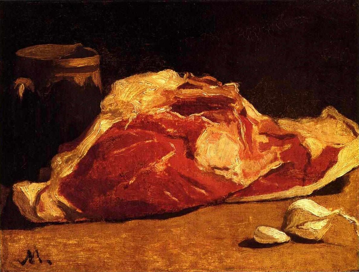     Клод Моне. Натюрморт с мясом.1862