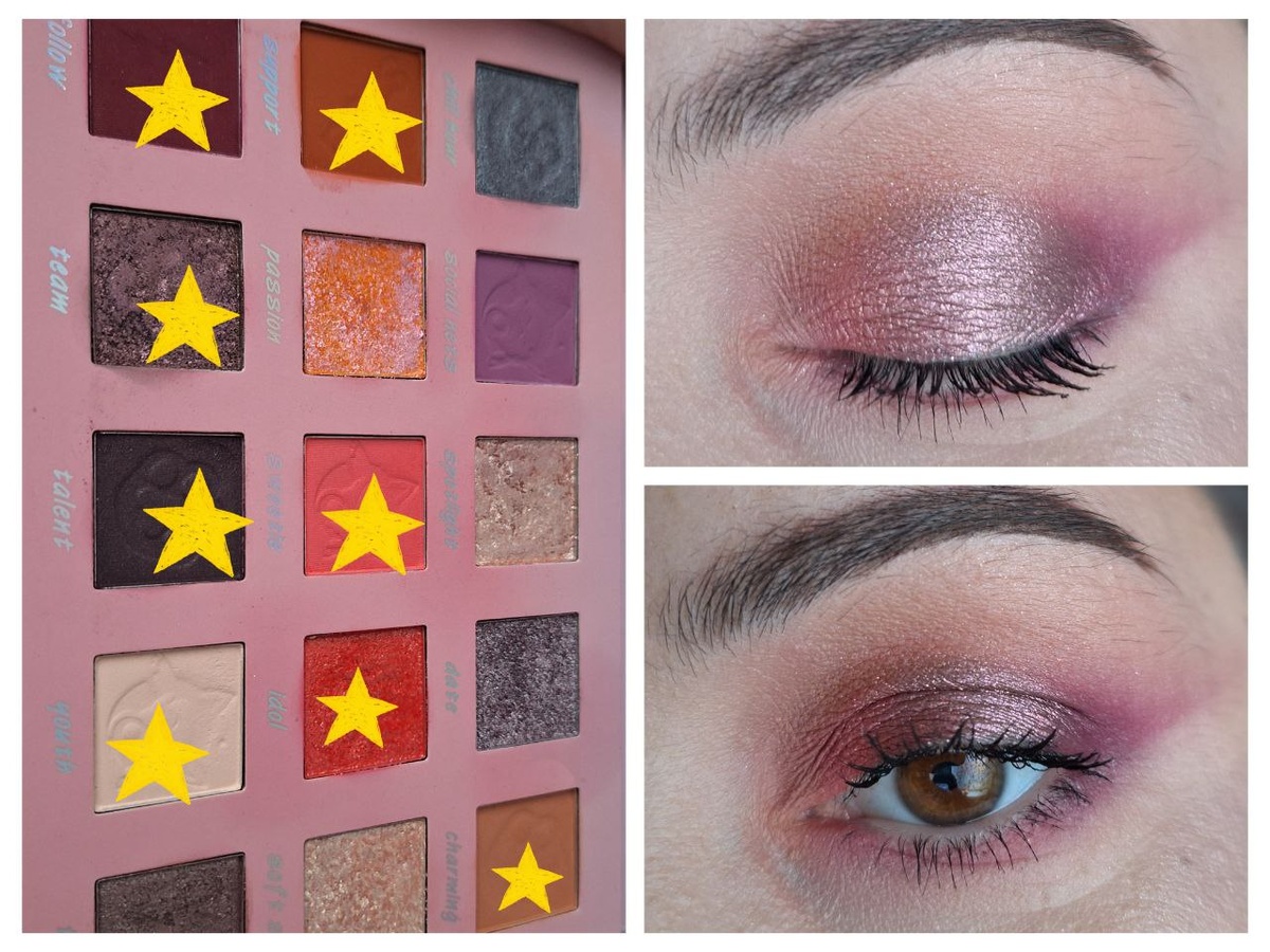 Использованные тени из палетки