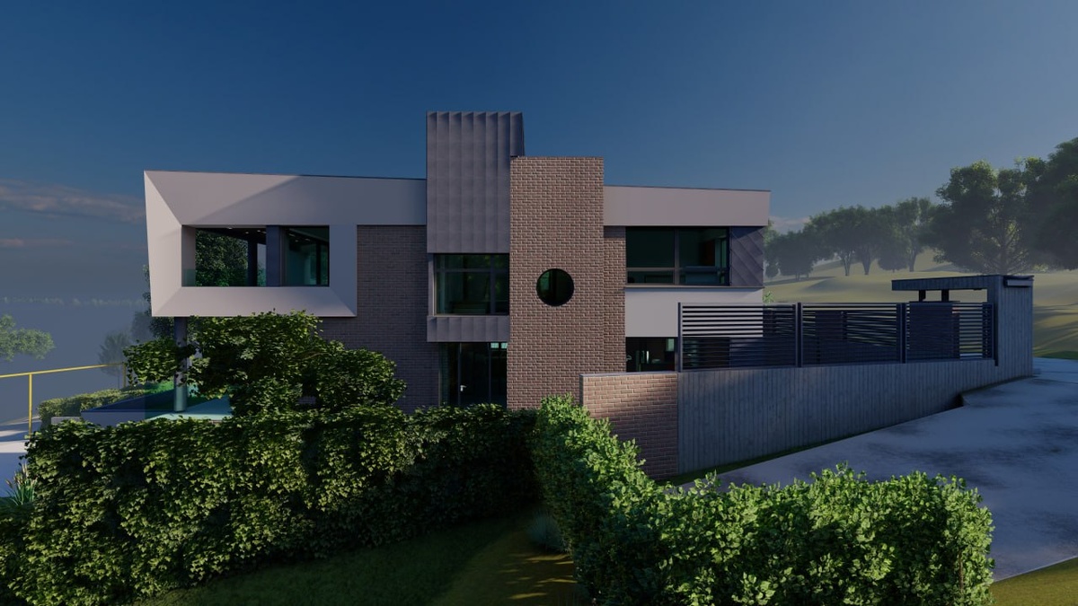 Проект особняка в Сочи. В процессе строительства.