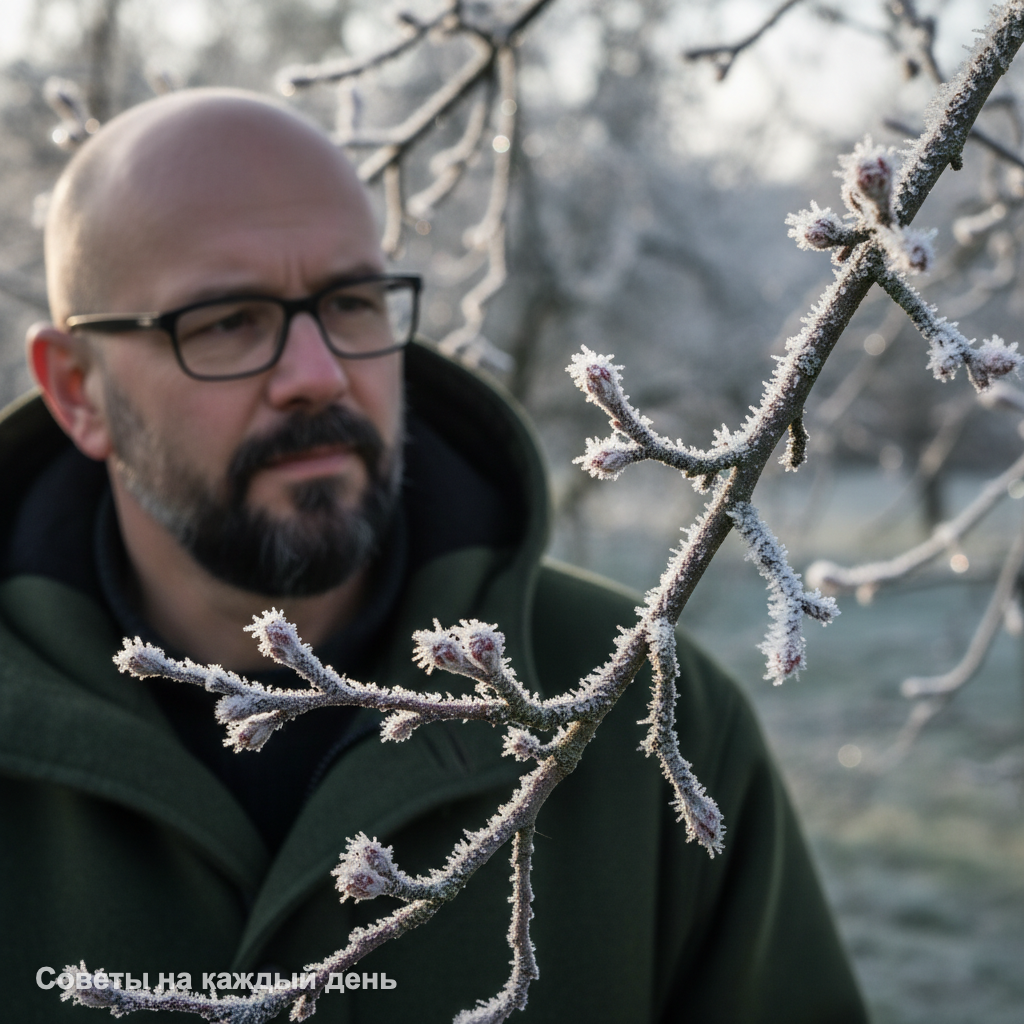 В феврале почки защищены чешуйками, а соки спят в корнях - это идеальное время для чистого среза.