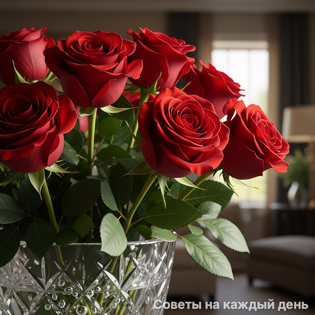 Правильно приготовленный раствор делает воду в вазе стерильной, как в лаборатории.