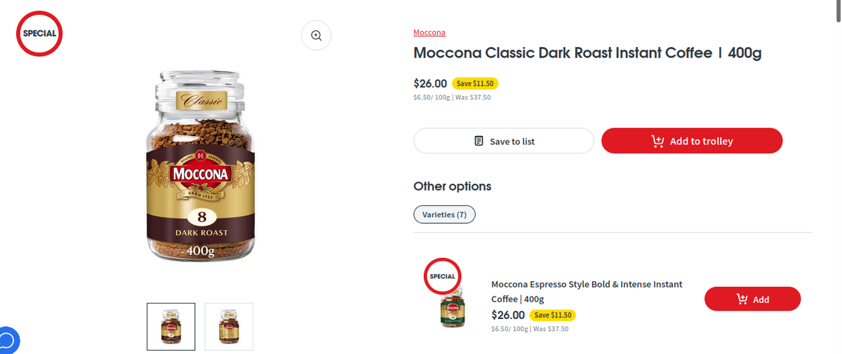 1400 рублей будет стоить вот такая большая банка кофе. Это 400 грамм. Вкусовые качества я оценить не могу - не пью кофе, но точно не отрава. Сейчас на этот сорт скидка.