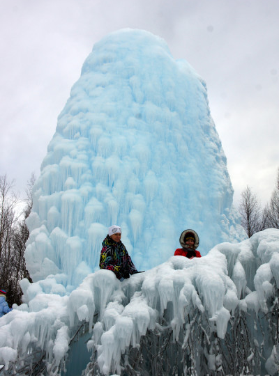 Поездка на ледяной фонтан