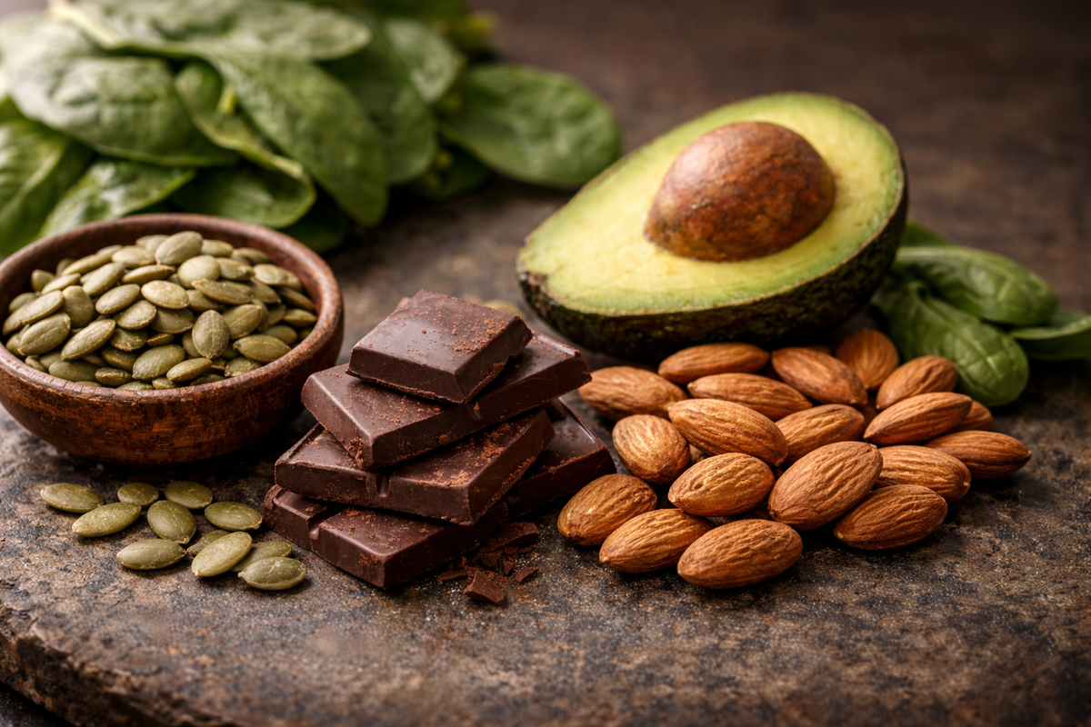 Тыквенные семечки — рекордсмен по содержанию магния: 530 мг на 100 г