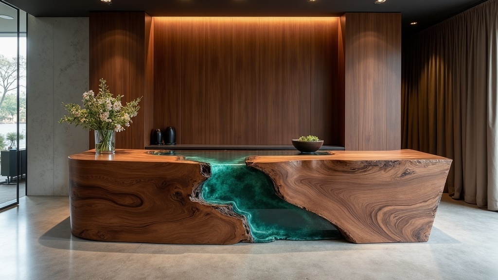    Как создать стойку ресепшн из слэба, которая удивит клиентов? Узнайте о уникальном дизайне и преимуществах натуральных материалов! admin