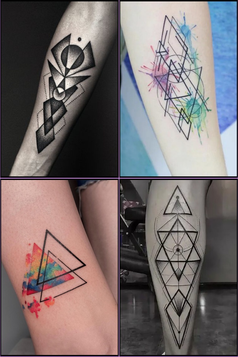 Геометрия отлично сочетается с акварелью и точками (дотворком)